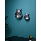 Набор настенных фигур "Собака", полистоун, 25 см, серебро, Иран, 1 сорт - фото 9283828