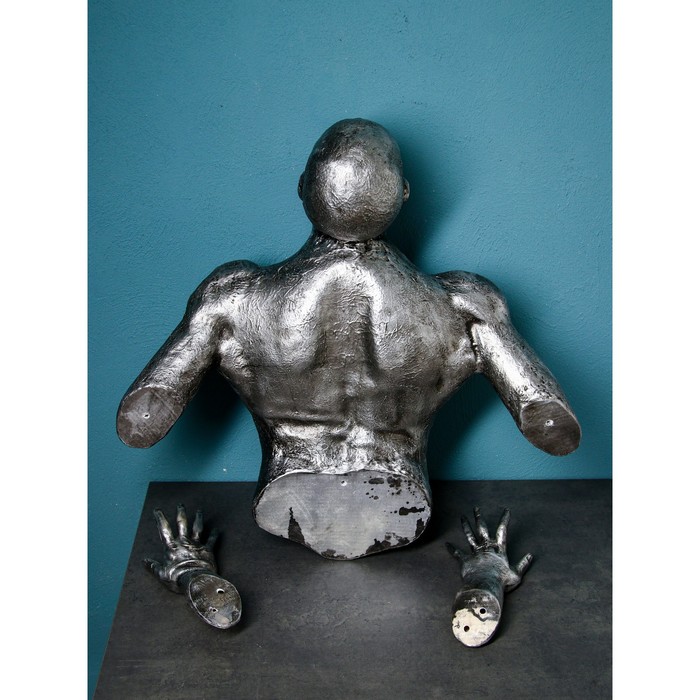 Фигура "Фантом", полистоун, 85 см, серебро, Иран, 1 сорт - фото 1907726619