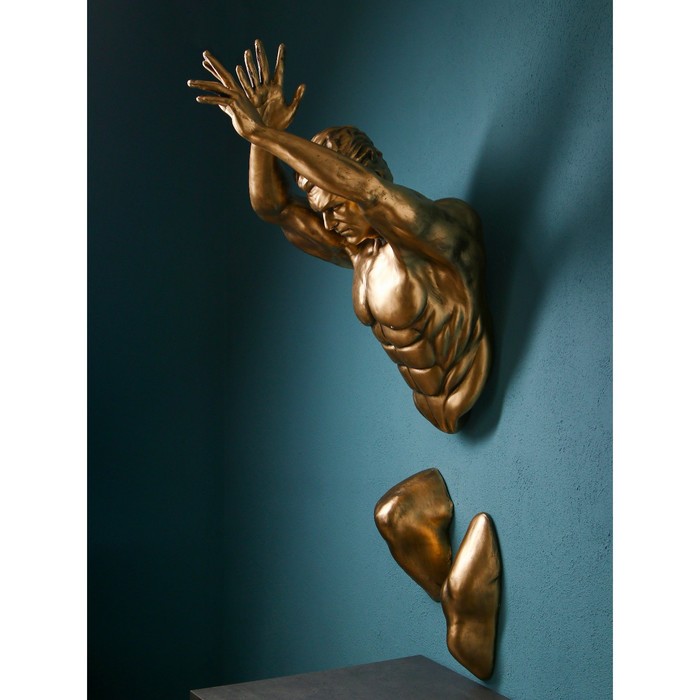 Фигура "Фантом", полистоун, 150 см, золото, Иран, 1 сорт