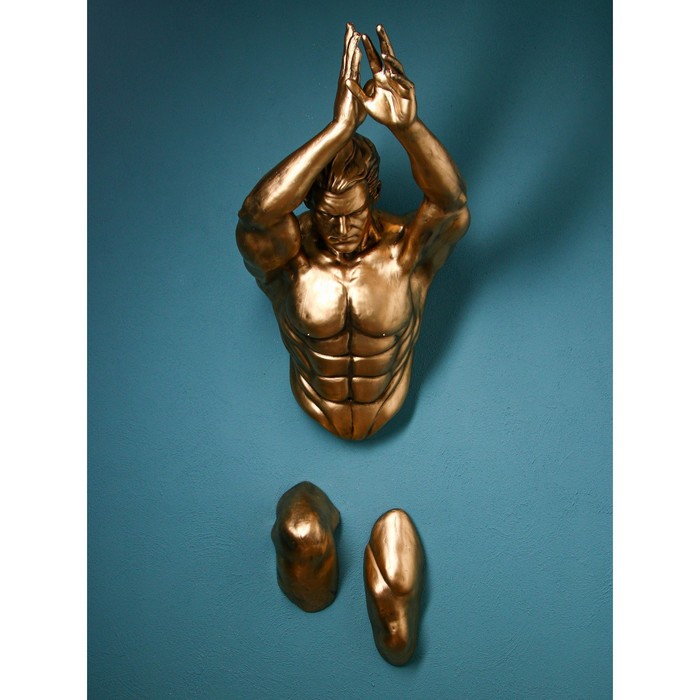 Фигура "Фантом", полистоун, 150 см, золото, Иран, 1 сорт - фото 1907726625