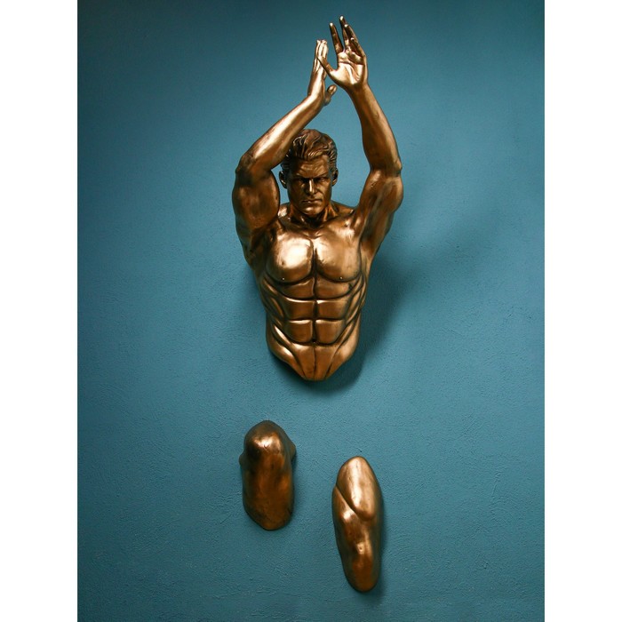 Фигура "Фантом", полистоун, 150 см, золото, Иран, 1 сорт - фото 1907726626