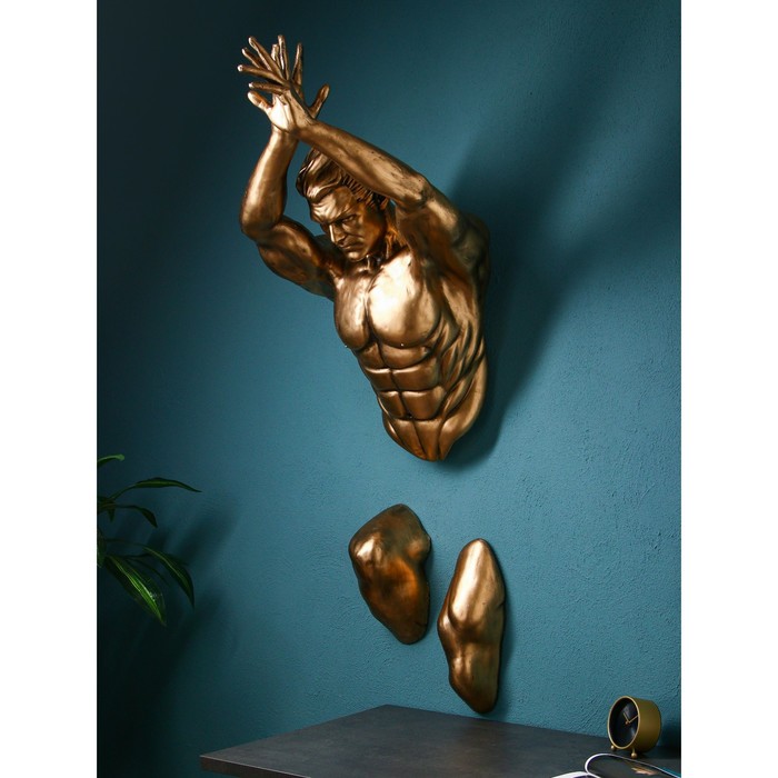 Фигура "Фантом", полистоун, 150 см, золото, Иран, 1 сорт - фото 1907726627