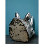 Фигура «Голова носорога», полистоун, 71 см, цвет серебро - фото 31107749