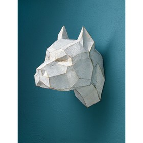 Настенная фигура "Голова собаки", полистоун, 35 см, Иран, 1 сорт