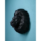 Настенная фигура "Голова льва", полистоун, 32 см, черный, Иран, 1 сорт - фото 10511989