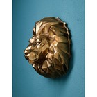 Настенная фигура "Голова льва", полистоун, 32 см, черный, Иран, 1 сорт - фото 10511994
