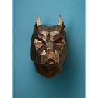 Настенная фигура «Голова собаки», полистоун, 35 см, цвет золото - фото 44779298