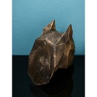 Настенная фигура «Голова собаки», полистоун, 35 см, цвет золото - фото 44779301