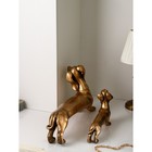 Набор фигур «Такса», полистоун, 35 см, цвет золото - фото 22238406