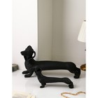 Набор фигур «Такса», полистоун, h=30 см, h=20 см, чёрный матовый - фото 22238409