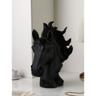 Фигура "Голова коня", полистоун, 51 см, чёрный матовый, 1 сорт, Иран - фото 2127953