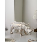 Фигура "Носорог", полистоун, 32 см, 1 сорт, Иран - фото 10512195