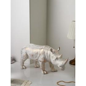Фигура "Носорог", полистоун, 32 см, 1 сорт, Иран