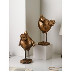 Набор фигур "Птички", полистоун, 44 см, золото, 1 сорт, Иран - фото 2127986