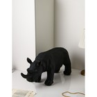 Фигура "Носорог", геометрия, полистоун, 34 см, чёрный матовый, 1 сорт, Иран - Фото 1