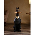Подставка для мелочей "Собака", полистоун, 75 см, чёрно-золотой, Иран, 1 сорт - фото 10512376