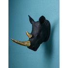 Настенная фигура "Голова носорога", полистоун, 28 см, Иран, 1 сорт - фото 10512514