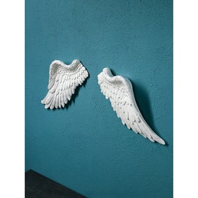 Набор фигур из 2 частей "Крылья", полистоун, белый