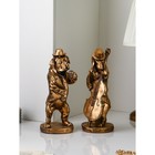Набор фигур "Собаки музыканты", полистоун, 36 см, 2 шт, золото, Иран, 1 сорт - фото 10512737