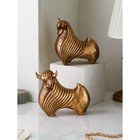 Набор фигур "Корова", полистоун, 24 см, 2 шт, золото, 1 сорт, Иран - фото 10512754