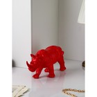 Фигура "Носорог", полистоун, 21 см, красный - фото 10512810