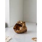 Подставка для мелочей "Бюльдог", полистоун, 14 см, золото, Иран, 1 сорт - фото 10512853