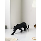 Фигура "Крадущаяся львица", полистоун, 14 см, чёрный матовый, 1 сорт, Иран - фото 10513037