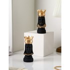 Набор фигур "Шахматная фигура", полистоун, 21 см, 2 шт, чёрно-золотой, Иран, 1 сорт - фото 10513080