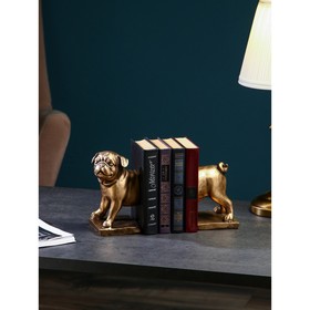 Набор держателей для книг из 2 частей "Собака", полистоун, 20 см, золото, Иран, 1 сорт