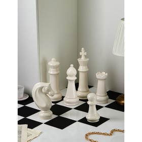 Набор фигур "Шахматы", полистоун, 34 см, 6 шт белое