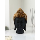Фигура "Голова Будды", полистоун, 40 см, чёрно-золотой, Иран, 1 сорт - фото 10513284