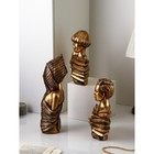 Набор фигур «Женщина воин», полистоун, 42 см, 3 шт, цвет золото - фото 22239650