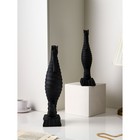 Набор фигур "Морской конёк", полистоун, 47 см, 2 шт, чёрно-золотой, 1 сорт, Иран - фото 22239675