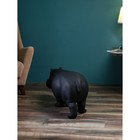 Фигура «Бегемот», полистоун, 41 см, цвет чёрный матовый - фото 22239756