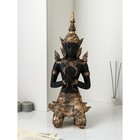 Садовая фигура "Будда", полистоун, 73 см, матово-чёрный, 1 сорт, Иран - фото 10513451