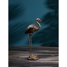Фигура "Фламинго", полистоун, 82 см, золото, 1 сорт, Иран - фото 2128102