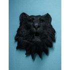 Настенная фигура «Голова льва», полистоун, 50 см, цвет чёрный матовый - фото 22239854