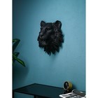 Настенная фигура «Голова льва», полистоун, 50 см, цвет чёрный матовый - фото 22239855