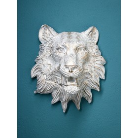Настенная фигура "Голова льва", полистоун, 50 см, 1 сорт, Иран