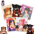 Тетрадь 96 листов в клетку на гребне "Анимэ", обложка мелованный картон,выборочный лак, скругленные углы, МИКС (комплект 2 шт) - фото 22239962