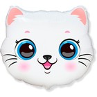 Шар фольгированный 22" «Милый Котёнок», фигура, белый - фото 8098032