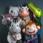 Шар фольгированный 22" фигура "Голова, Милый Бегемот" - фото 25565752