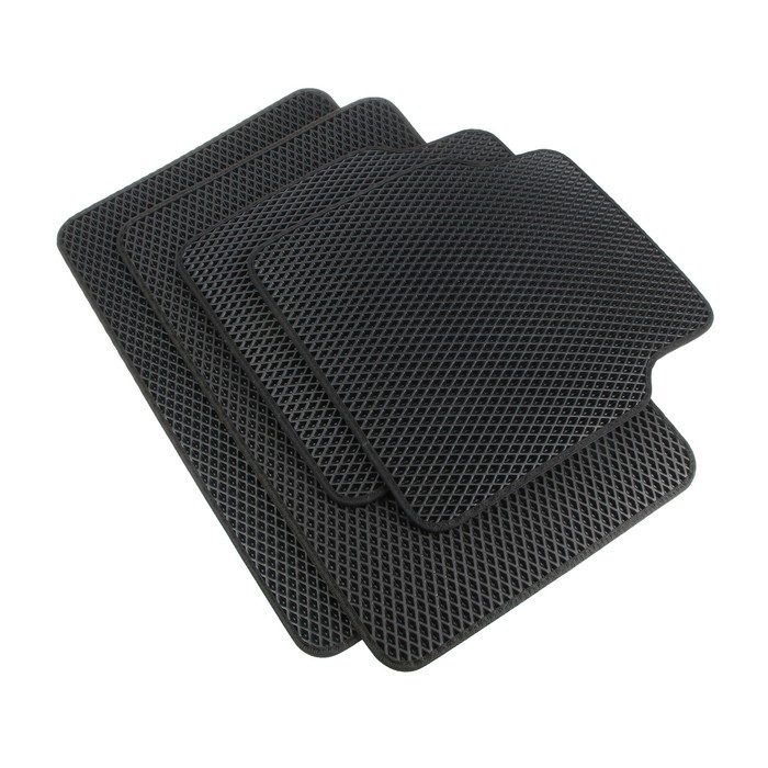 EVA-коврики автомобильные, универсальные, XL (джип, минивен), окантовка, черные, набор - Фото 1