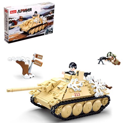 УЦЕНКА Конструктор Армия ВОВ «Немецкий танк», 344 детали