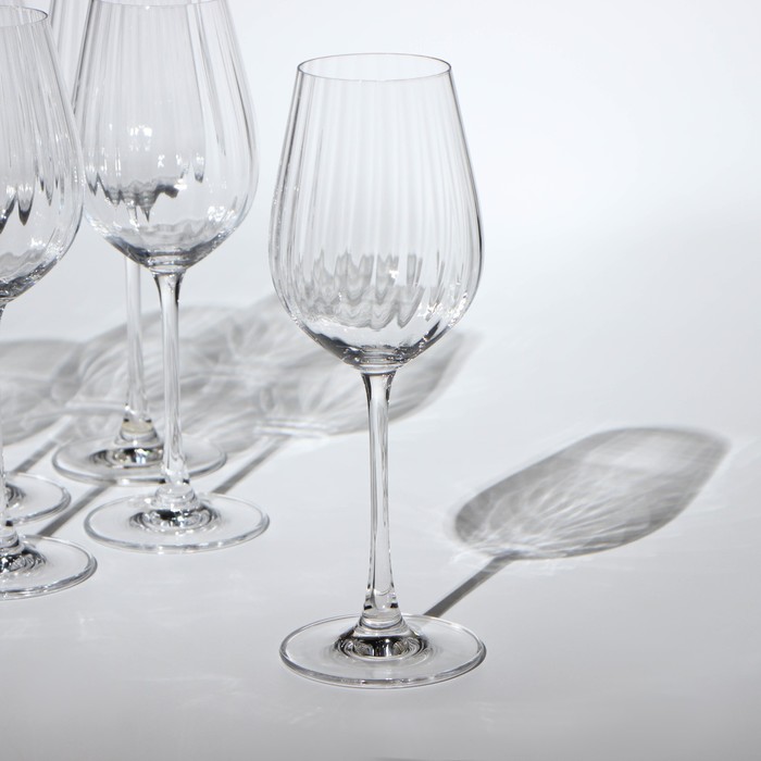 Набор бокалов для вина Columba Optic, стеклянный, 400 мл, 6 шт - фото 1919582385