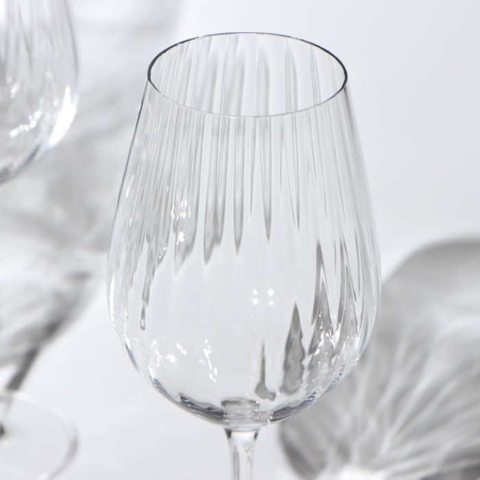 Набор бокалов для вина Columba Optic, стеклянный, 400 мл, 6 шт - фото 1919582386