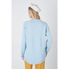 Свитер женский с сердечком удлинённый Eliseeva Olesya, размер XL, цвет голубой - Фото 2