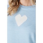 Свитер женский с сердечком удлинённый Eliseeva Olesya, размер XL, цвет голубой - Фото 3
