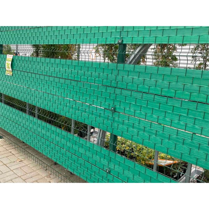 Заборная лента, 48 мм, 50 м, зелёная - фото 1909189056