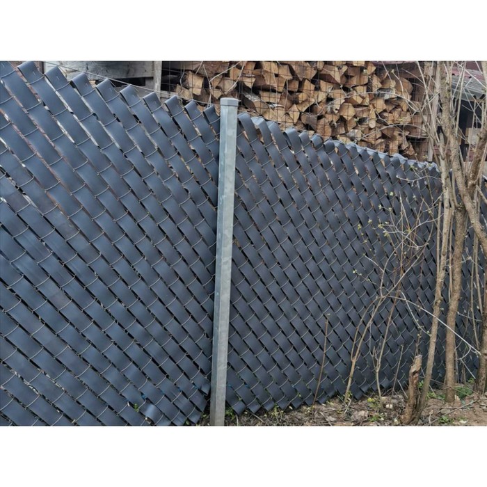 Заборная лента, 48 мм, 50 м, серая - фото 1909189059